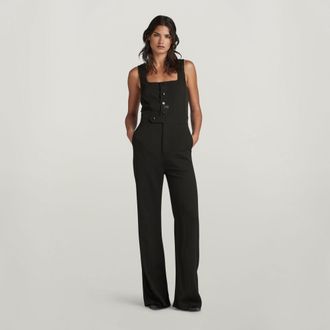G-Star Womens G-Star RAW High Waist Jumpsuit - Black - Size Large
