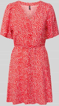 Vero Moda Leicht ausgestelltes Minikleid aus reiner Viskose Modell ALBA in Rot, Gr&ouml;&szlig;e XL