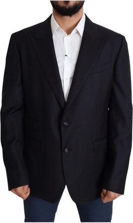 Dolce & Gabbana Blazers - Heren - Blazers - Zwart - 2XL - Wol - Jassen