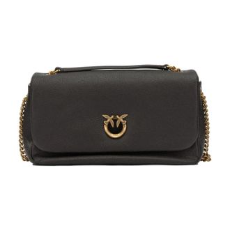 Pinko Love Bag Click Soft Horizontal - Dames - Schoudertassen - Bruin - ONE Size - Katoen - Tassen