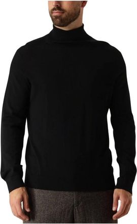 Selected Truien & Vesten, Heren, Zwart, L, Wol, Merino Roll Neck Gebreide Trui