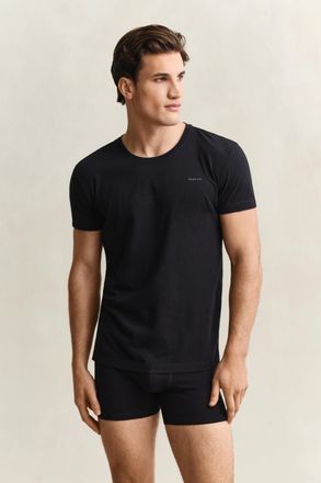 GANT Men 2-Pack Crew Neck T-Shirts (XXXL) BLACK / WHITE