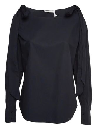 Chloé shoulder-tie long-sleeve blouse - Blue