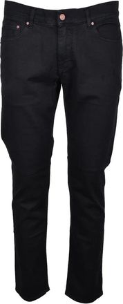 Daniele Alessandrini Black Cotton Stretch Slim Fit Jeans