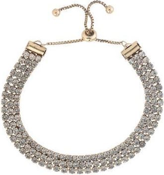 BCBGeneration Adjustable Triple Row Crystal Bracelet in Gold at Nordstrom
