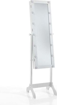 Oresteluchetta Espejo De Pie Con Luces Led Y Compartimento De Almacenamiento Pola Lux