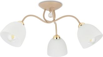 OEM L&aacute;mpara De Techo De Cristal Beige Tina 3xe27