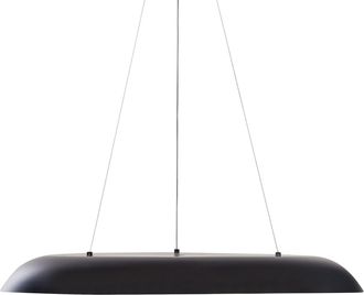 Beliani Beliani - L&aacute;mpara Colgante Moderna Anillo Led Integrado Luz Colgante Redonda Metal Negro Surko