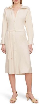 Vince Long Sleeve Shirtdress in Pale Sand at Nordstrom Rack, Size X-Small