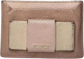Miu Miu Pre-owned Wallets, female, Pink, Size: ONE SIZE Pre-owned Leather Wallet