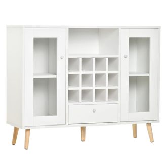 HOMCOM Aparador 100x33x80 cm blanco