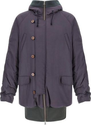 Magliano 3/4 Kenny hooded jacket - men - Virgin Wool - M - Purple