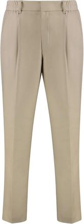 HUGO BOSS Gekreukte Broek - Heren - Chinos - Beige - L - Katoen - Broeken