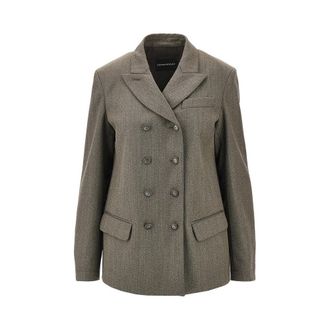 Emporio Armani Virgin wool double-breasted jacket Woman 40