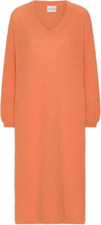 Americandreams Silja Dress - Dames - Kleedjes - Oranje - ONE Size - Wol - Kleedjes