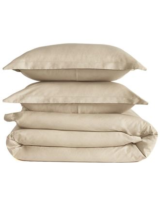 J. Queen New York 300 Thread Count Premier Sateen Full/Queen 3Pc Duvet Cover Set