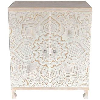 Wanderlust Deco Armario De Madera De 2 Puertas