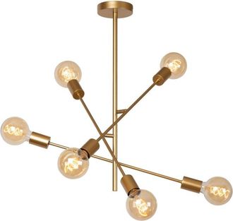 Lucide Lucide - lester - Flush ceiling light - 6xE27 - Matt Gold / Brass