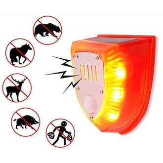 OEM Sistema De Alarma Simulada Con Luz Y Sonido, Alimentado Por Energ&iacute;a Solar, Resistente Al Agua, De 129 Db, Con Luz Intermitente, Sonidos De Disparos Y 