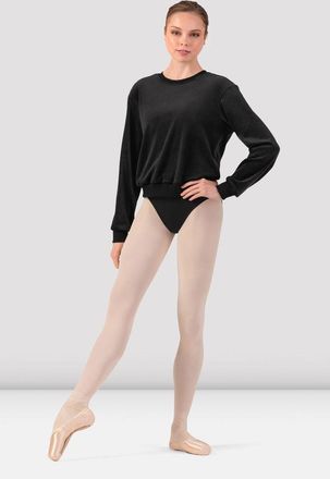 Bloch BLOCH Ladies Caroline Velvet Crew Neck Jumper, Black