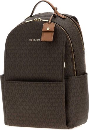 Michael Kors Womens Printed Canvas Medium Sable Backpack Brnacorn Borse A Mano