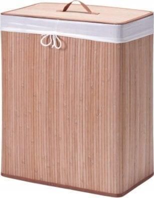 ZELLER Cesto De Ropa Bamb&uacute; Marr&oacute;n Claro 104 Litros
