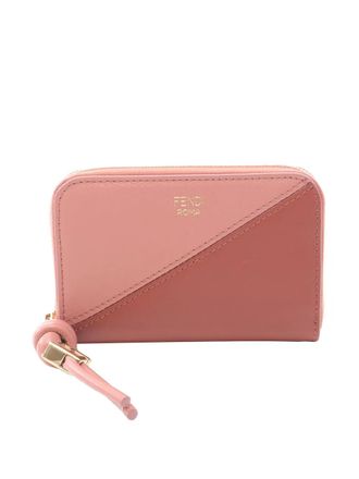 Fendi 2010-2025 Mini Leather FF Diamond Zip Around Wallet small wallets - Rosa