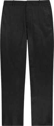Sunspel Tapered-leg Wool and Cashmere-blend Trousers - Charcoal - XL (W36 / XL)