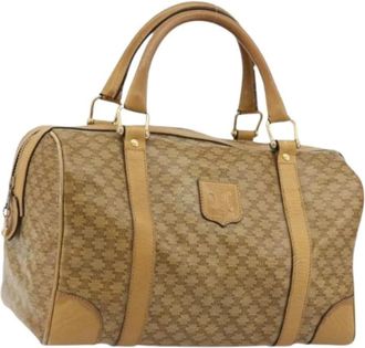 Celine Pre-owned Handbags, female, Beige, Size: ONE SIZE Pre-owned Vintage Macadam Canvas Hand Bag