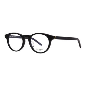 Saint Laurent Round Acetate Eyeglasses - Black