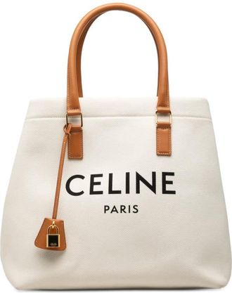 Celine Pre-owned Celine Small Canvas Logo Print Horizontal Cabas Tote Unisex NWCN6ZKV3VBQJ4P3