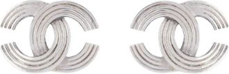 Chanel 2000 ribbed clip-on earrings - Silver