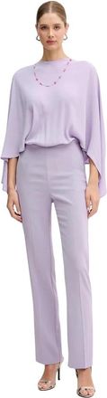 Pinko Lange Jumpsuit met Open Rug en Sieradenketting - Dames - Jumpsuits - Paars - M - Polyester - Jumpsuits & Playsuits