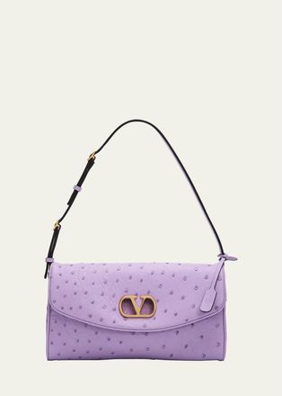 Valentino Garavani Devain Logo Leather Top Handle Bag