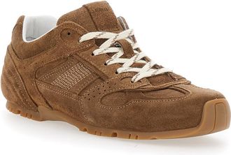 Alohas Womens Low Top Sneaker Tb.56 Brown Suede Cow Leather Trainers