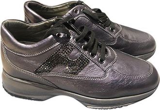 Hogan Black leather Interactive trainers Size 37.5