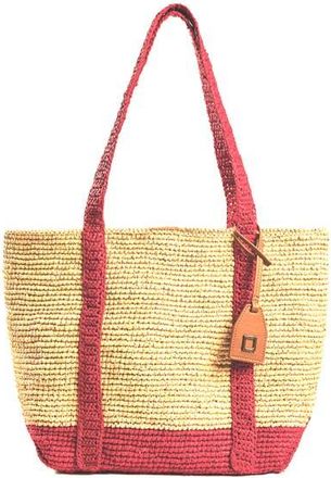 Raf&eacute; New York Boat Tote Lg Large Tote in Natural /Red at Nordstrom