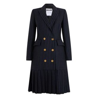 Moschino Dames, Jurken, Blauw, Maat: S Wol