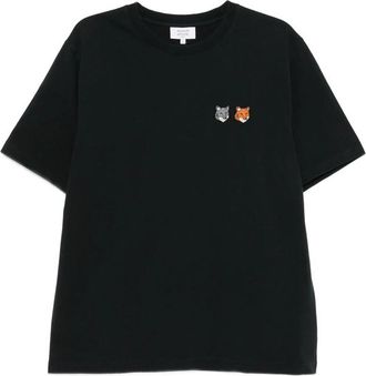 Maison Kitsun&eacute; Double Bold Fox Head Appliqu&eacute; T-shirt