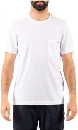 Fay Stijlvolle Gebreide Top - Heren - T-shirts - Wit - XL - Katoen - Tops