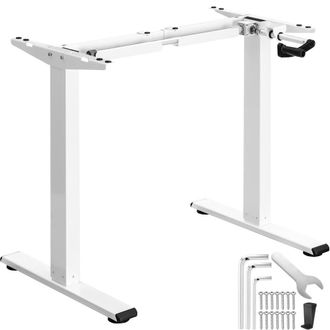 TecTake Sit & Stand Desk Idun in White
