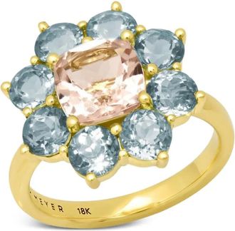 Jennifer Meyer Anello con acquamarina e morganite - Oro