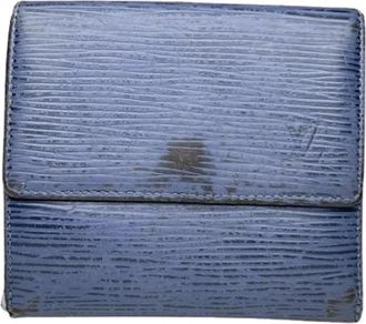 Louis Vuitton Pre-owned Vintage leren portemonnee - Dames - Vintage Accessoires - Blauw - ONE Size - Leer - Vintage