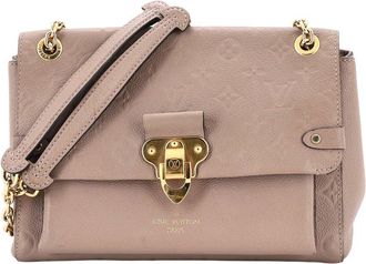 Louis Vuitton Beige Monogram Empreinte Leather Vavin Pm (Authentic Pre-Loved)