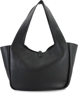 Saint Laurent Black Leather Handbag Tote Bag (Pre-Owned)