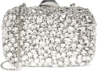 Jimmy Choo London Cloud crystal-embellished clutch bag - Zilver