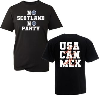 Generic No Scotland No Party Scotland 2026 T-Shirt, Sports Lover Gift, Football Lover Shirt, Unisex Adults and Kids Tee Top(Black, XL)