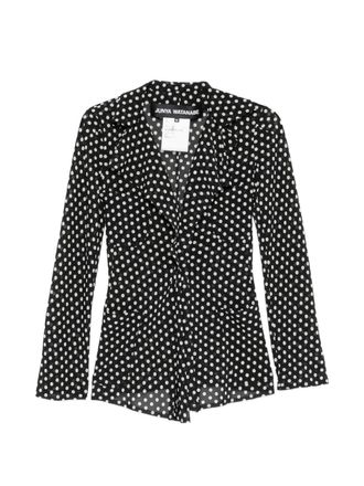 Junya Watanabe Womens Polka-Dot Ruffled Jacket