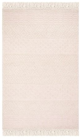 Safavieh Alfombra lana marfil/rosa 122 x 183 cm