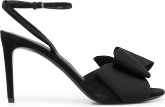 Ferragamo Womens Vara-Bow Detail Sandals In Black